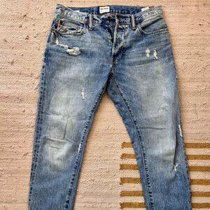 Todd Snyder Slim Selvedge Jean in Destroyed Wash, 30x30